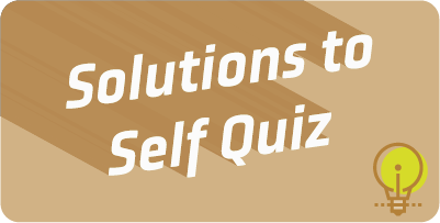 Solutions to Self Quiz